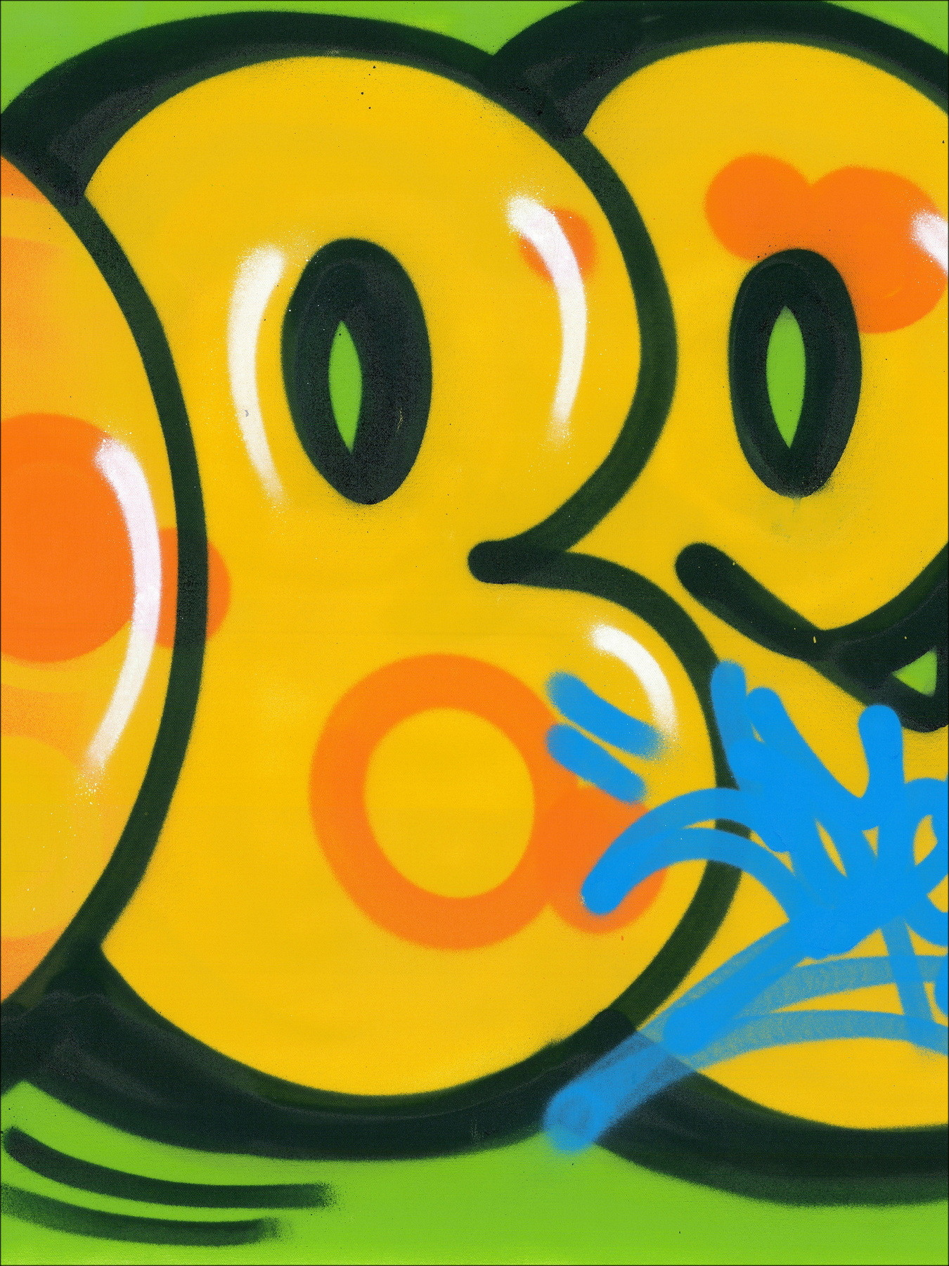 COPE2 - Iconic Bubble Orange, pittura originale su tela 2026
