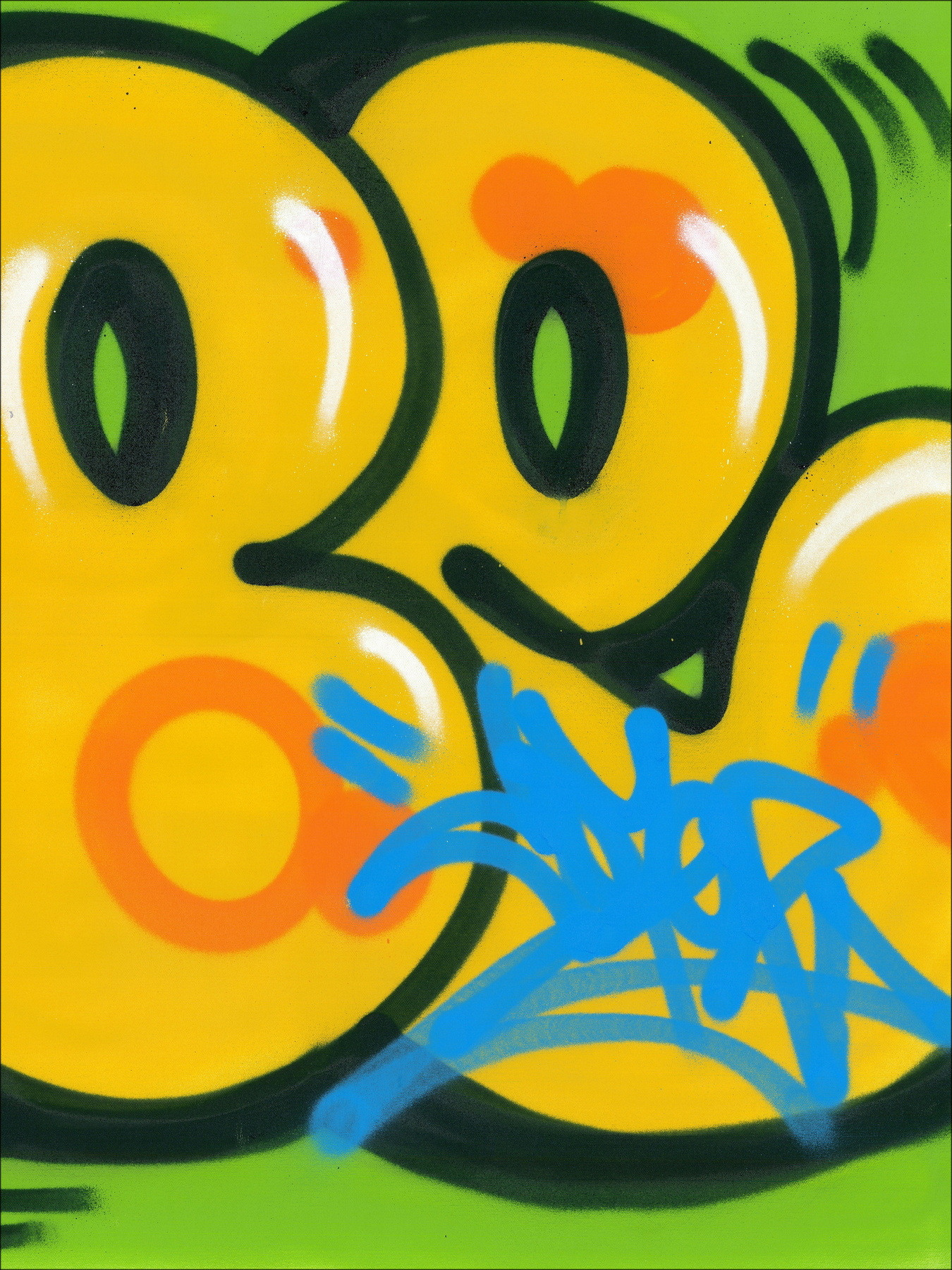 COPE2 - Iconic Bubble Orange, pittura originale su tela 2026