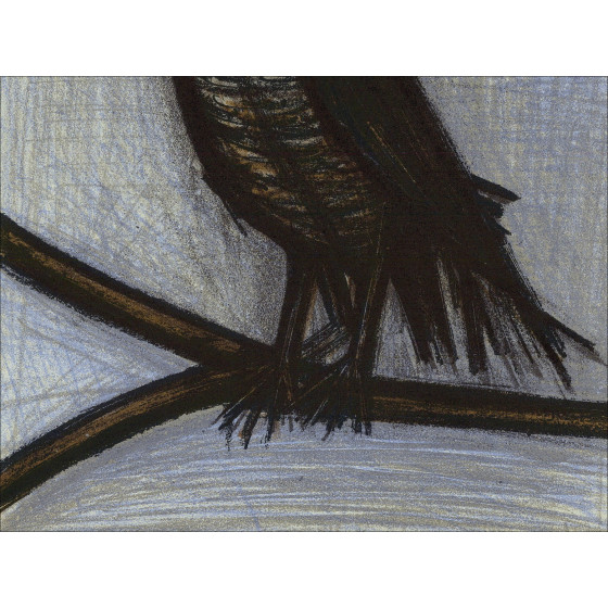Bernard Buffet - Die Eule, originale Lithografie Mourlot 1967