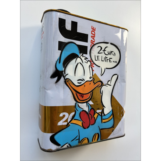Dezache - Donald, pintura original en bidón circa 2023