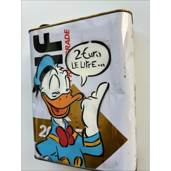 Dezache - Donald, Originalgemälde auf Kanister circa 2023