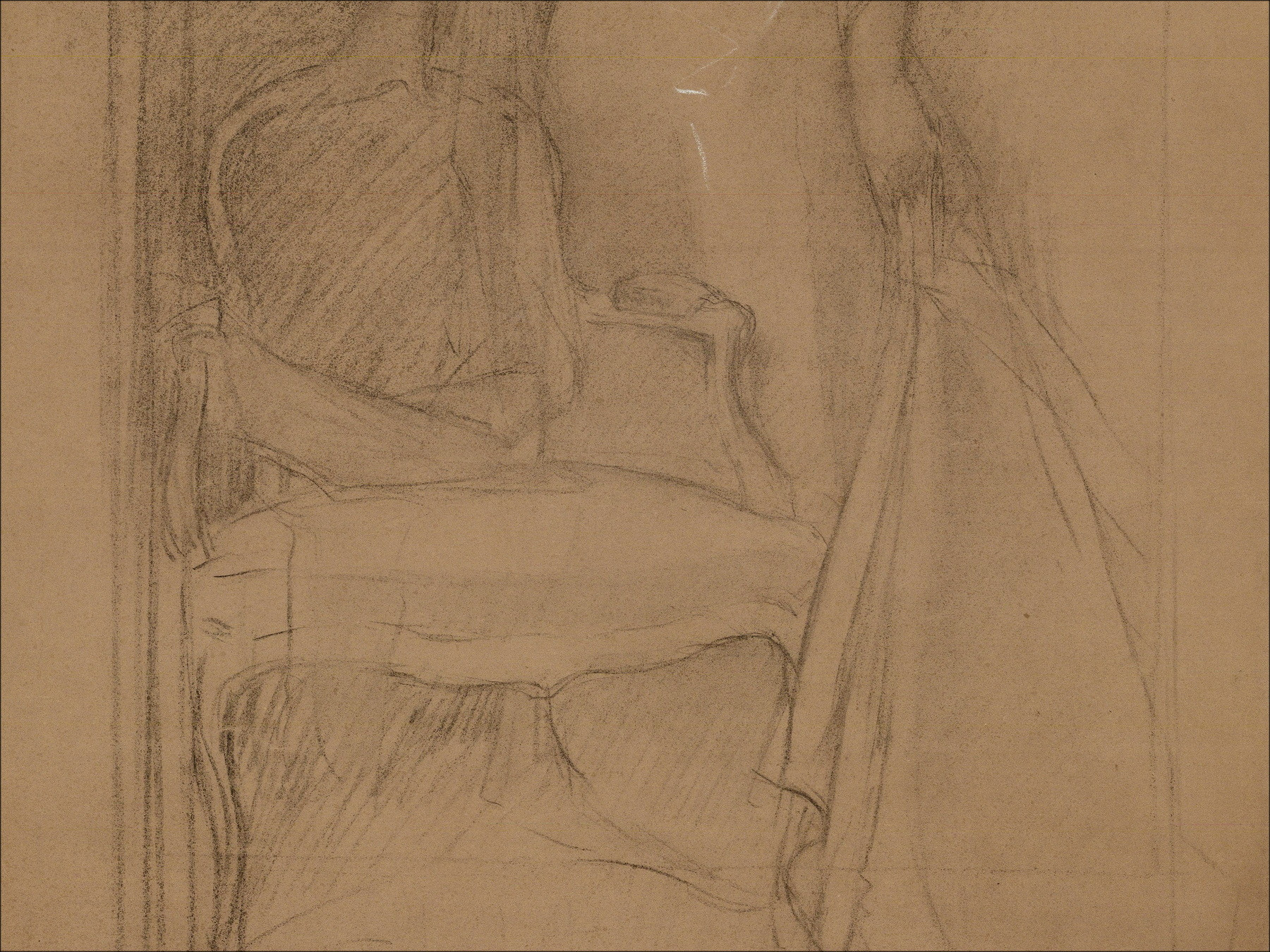 Henri-Paul Royer - Portrait de femme, dessin original signé