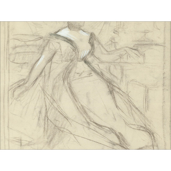 ROYER Henri-Paul - Originalzeichnung "Porträt einer Frau" 43x32cm