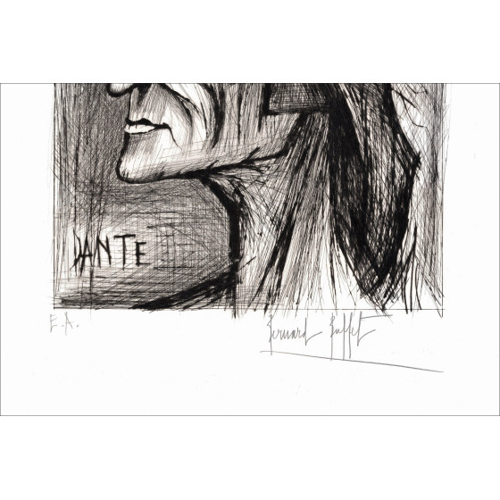 Bernard Buffet - Originalgravur "Dante" 74x56cm - 1976