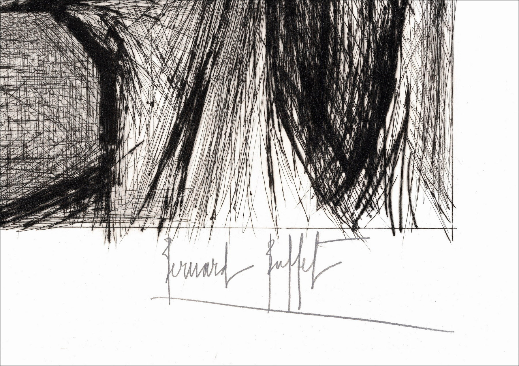 Bernard BUFFET - Grabado original "Dante" 74x56cm - 1976