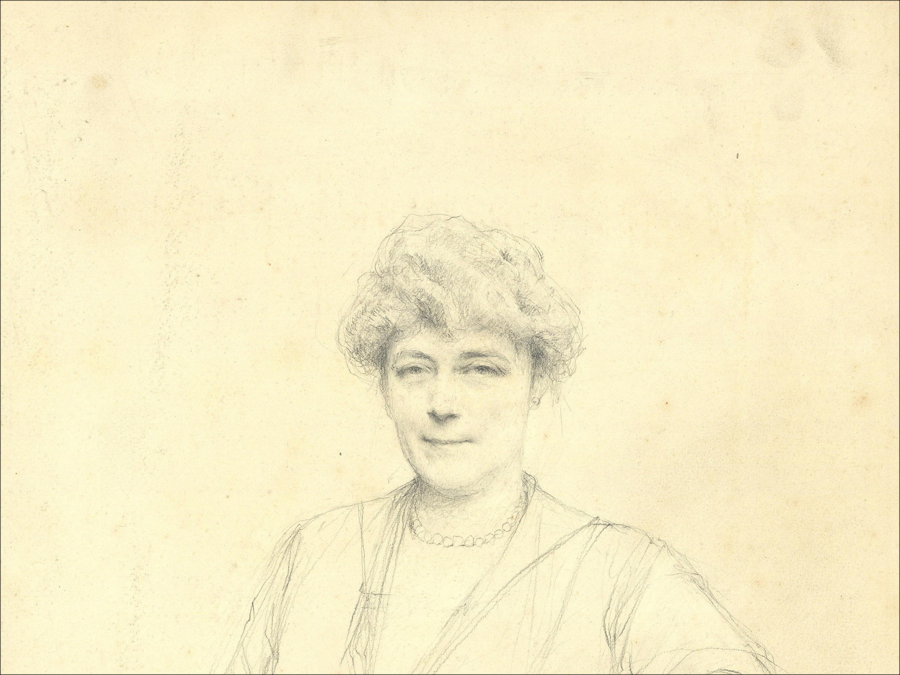 Henri-Paul Royer - Frauenporträt, signierte Bleistiftzeichnung