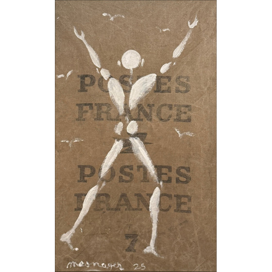 Jérôme Mesnager, The Man in White 2025 Painting on canvas (Postes)