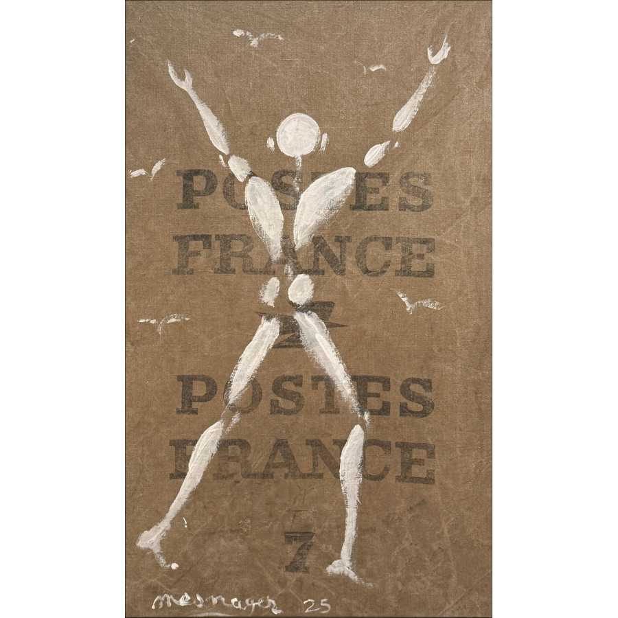 Jérôme Mesnager, The Man in White 2025 Painting on canvas (Postes)