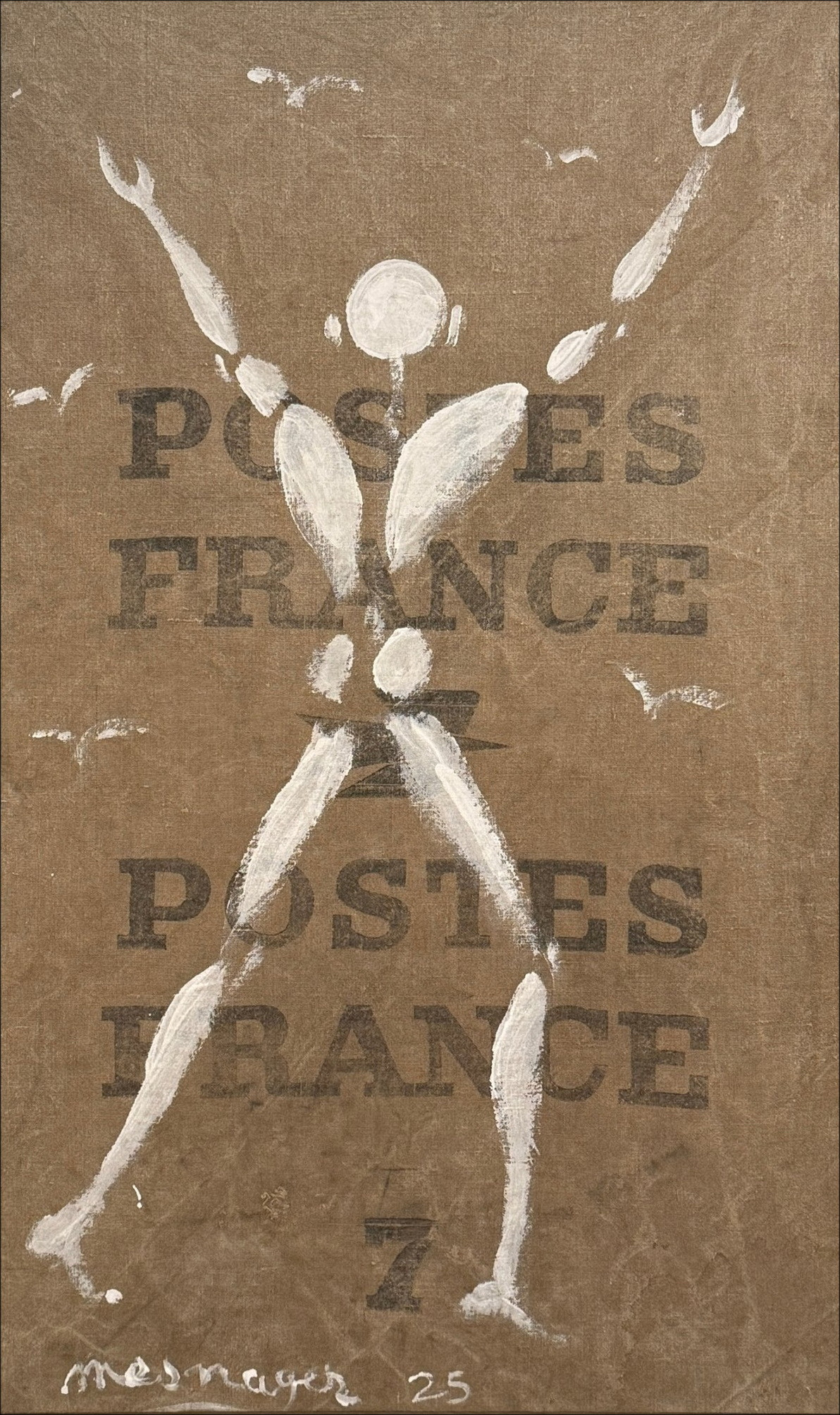 Jérôme Mesnager, The Man in White 2025 Painting on canvas (Postes)