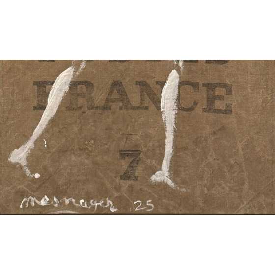 Jérôme Mesnager, L’Homme en blanc 2025 Peinture sur toile (Postes)