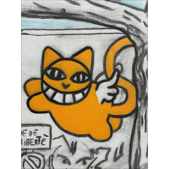 M.Chat (Thoma Vuille) - Cat Rue de la Liberté, painting 2026
