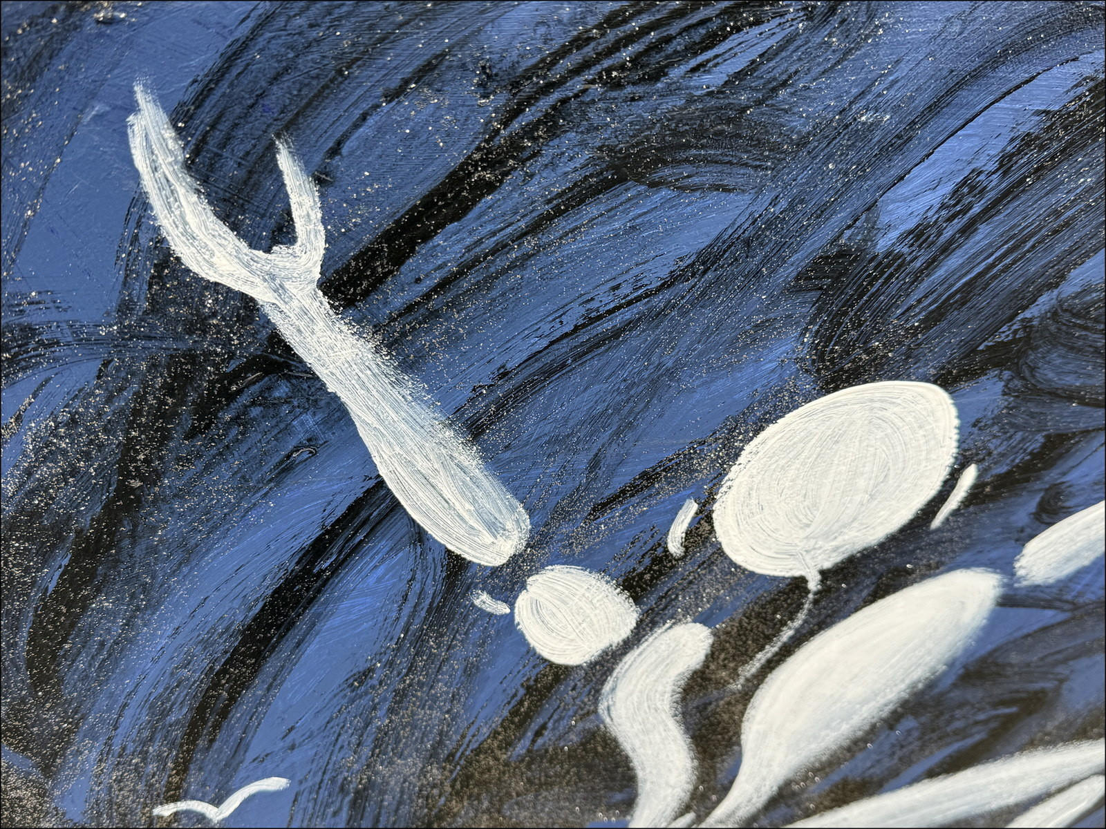 Jérôme Mesnager – Man in het wit, stervormige sprong, 2026 - Schilderij