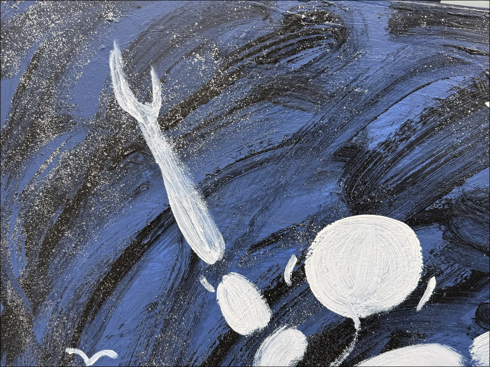 Jérôme Mesnager – Man in White, Star Jump, 2026 - Painting