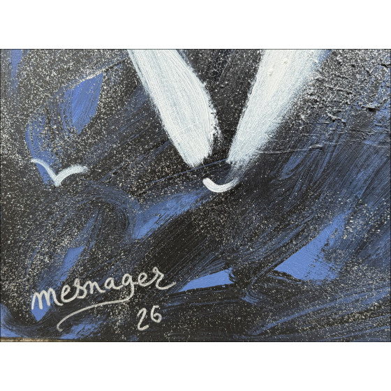 Jérôme Mesnager – Uomo in bianco, salto stellato, 2026 - Pittura