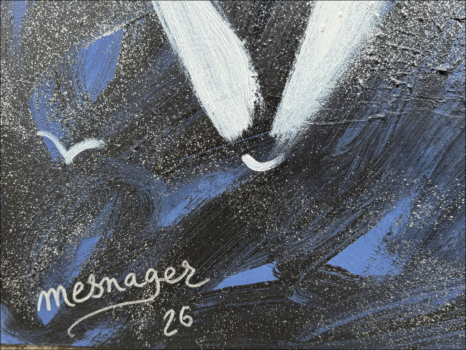 Jérôme Mesnager – Uomo in bianco, salto stellato, 2026 - Pittura