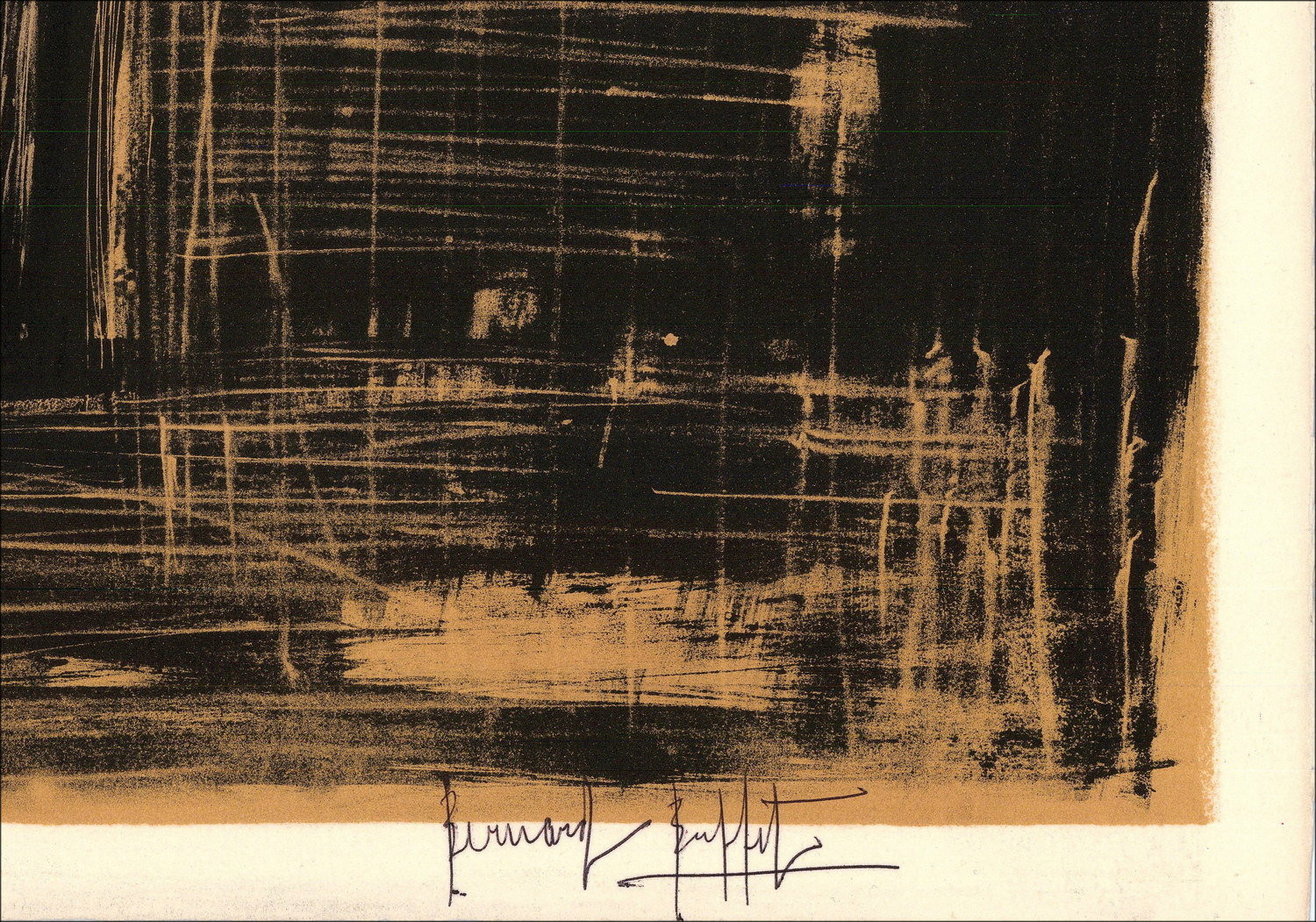 Bernard Buffet, The Hippopotamus in Freedom 1968 – Lithograph