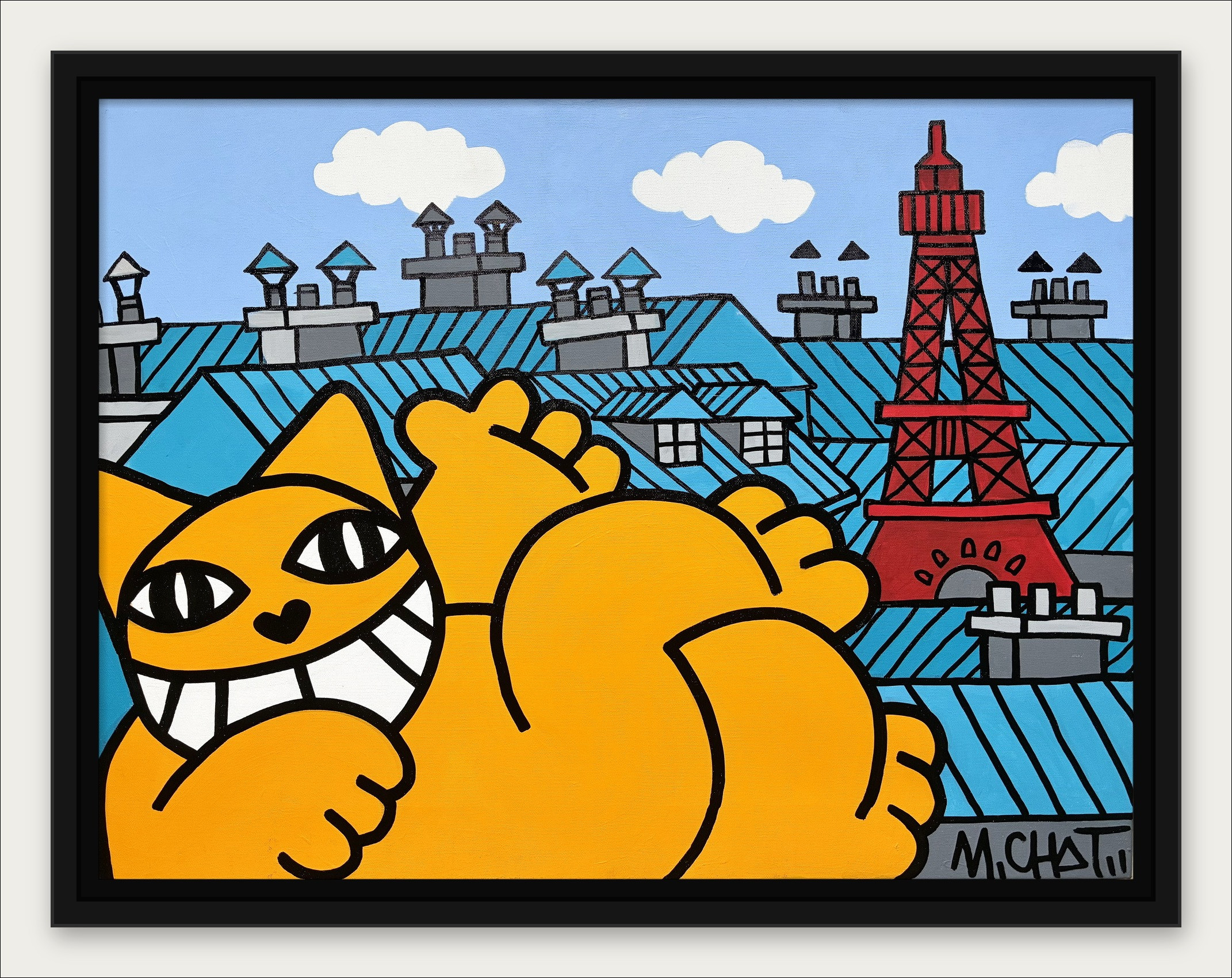 M.Chat - Classic Paris Siesta, Original Painting 2025