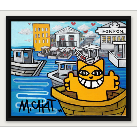 MR CHAT – Embarked in Marseille, original painting 2025