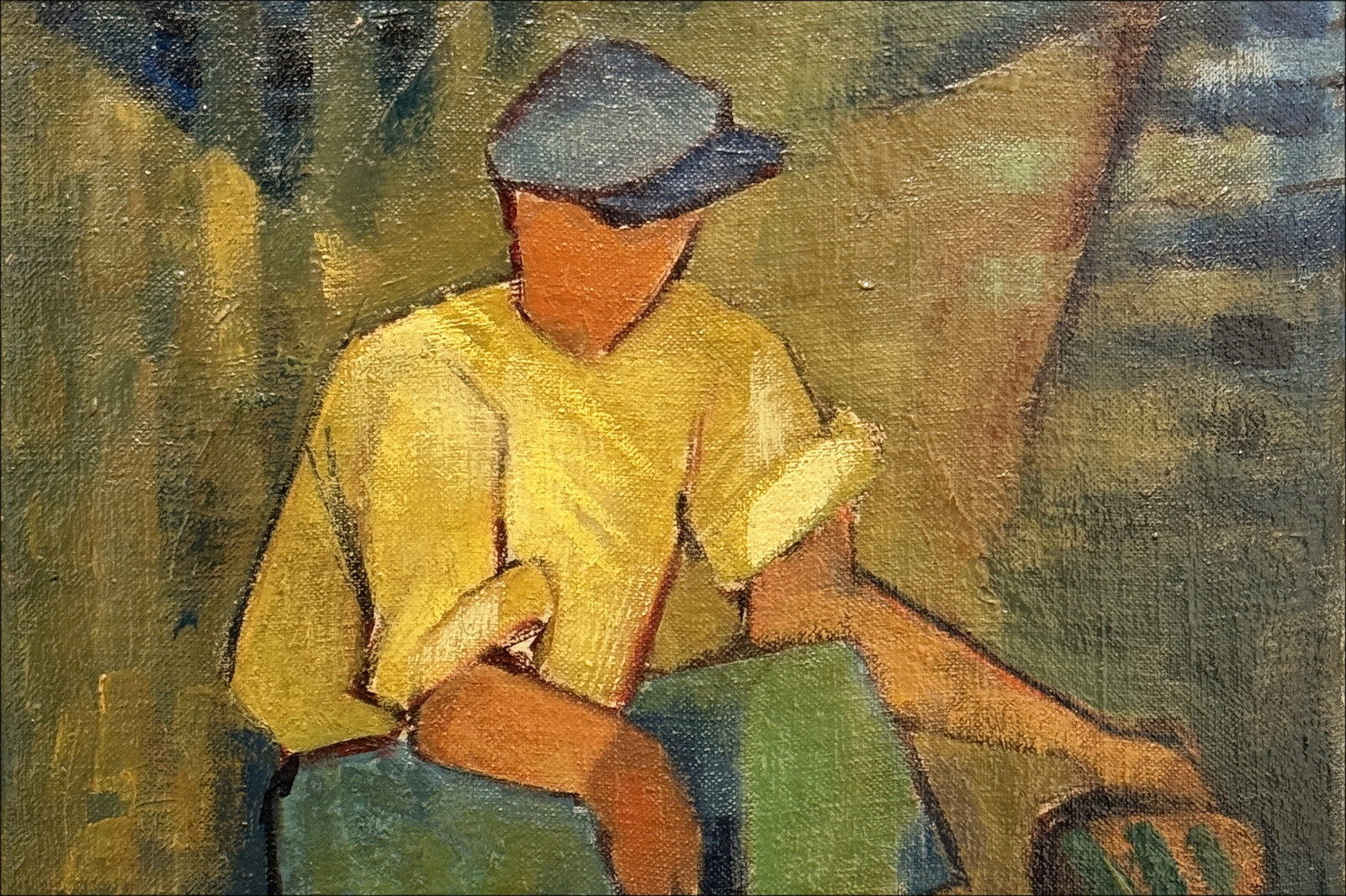 Louis TOFFOLI - Öl auf Leinwand "Auf dem Markt" - 41x33cm