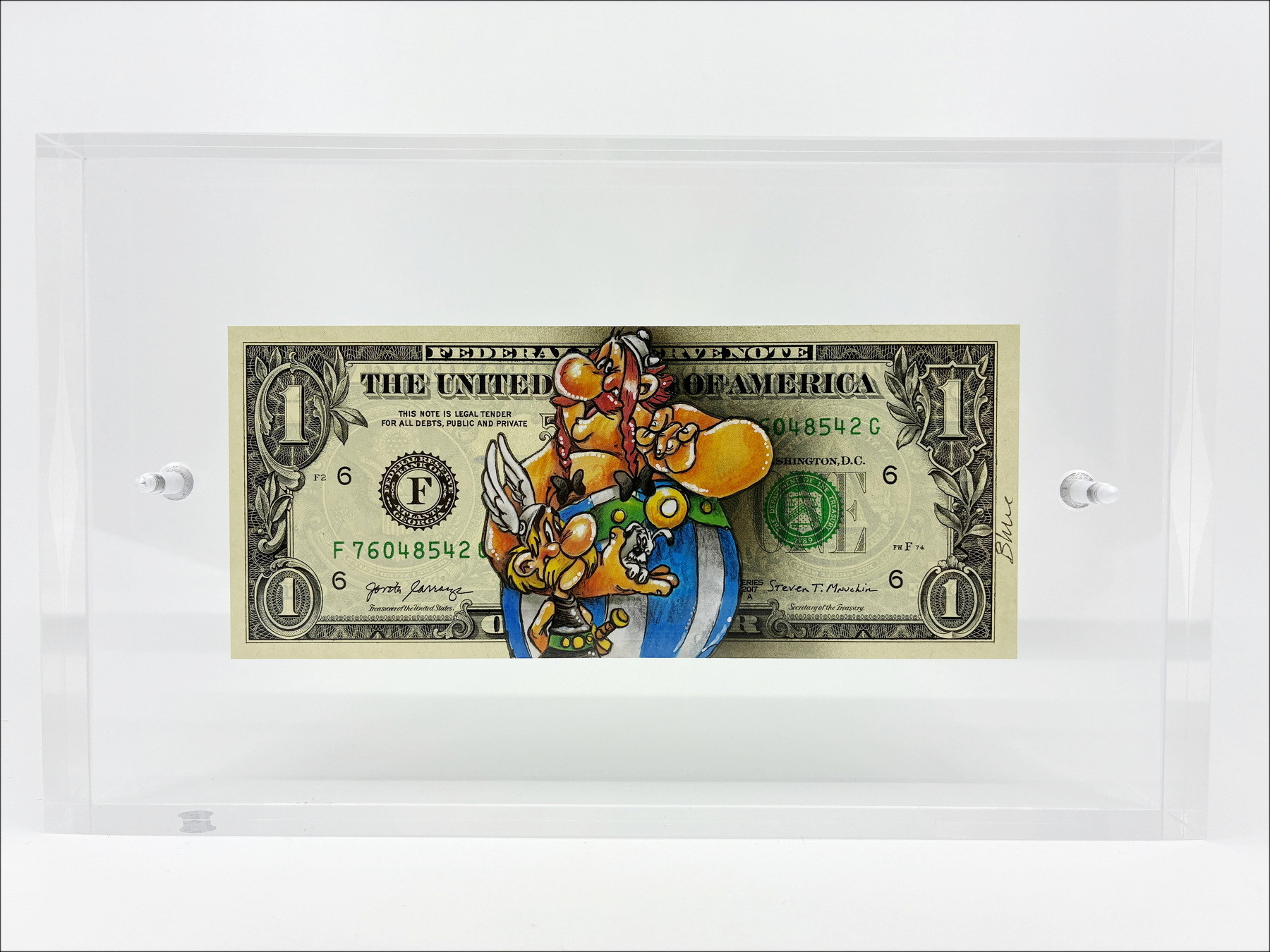 Asterix & Obelix auf Dollar - Pazblandina Originalzeichnung