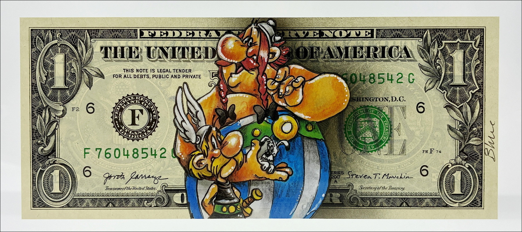 Asterix & Obelix su Dollar - Pazblandina Original Disegno