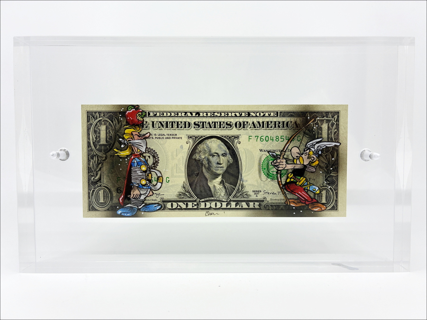 Pazblandina - Asterix, de appel & de Romein, werk over dollar