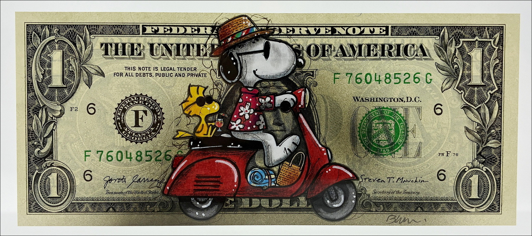 PAZBLANDINA - Snoopy on American Dollar | Galerij 125
