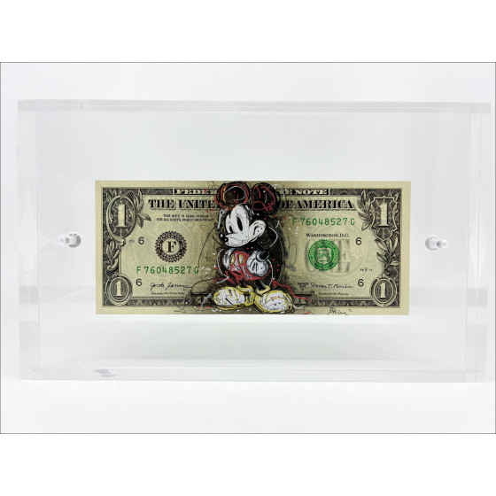Pazblandina – Mickey Straße, Zeichnung auf Dollar