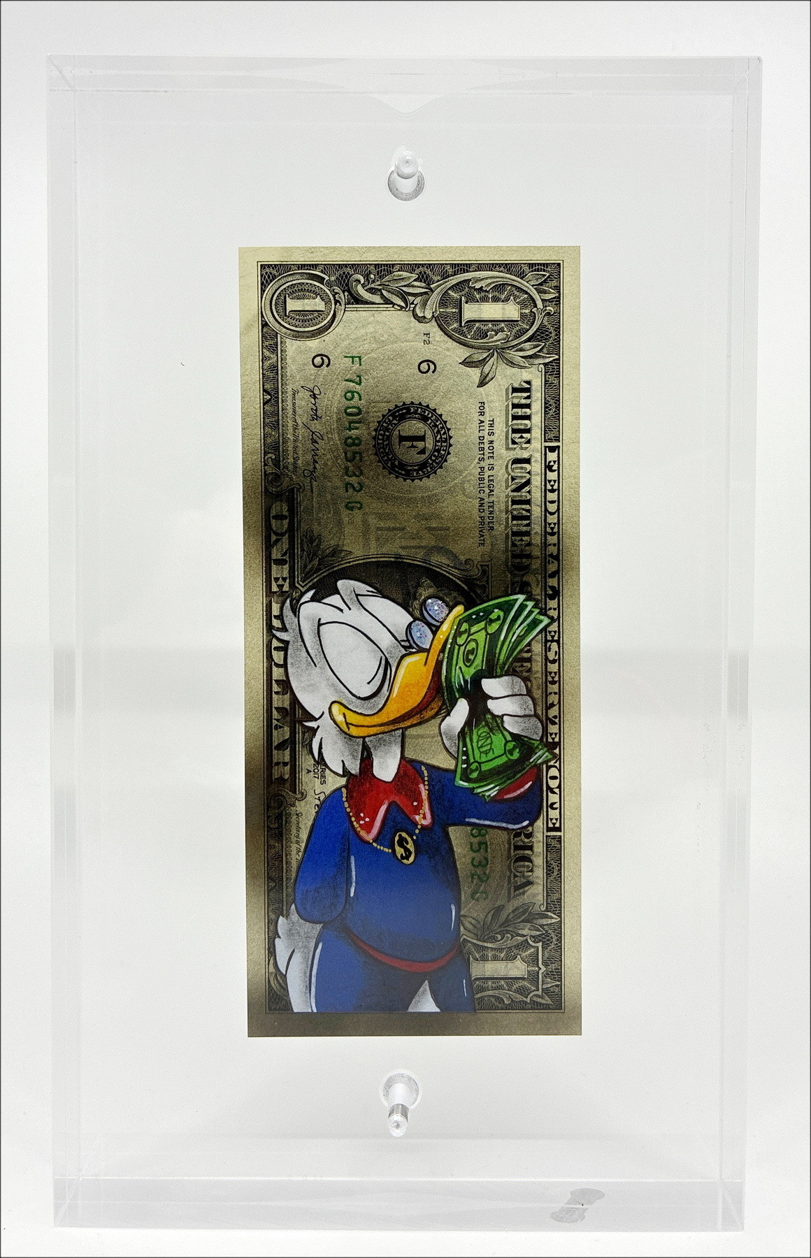 Pazblandina - Dagobert Duck, Originalwerk auf US-Dollar