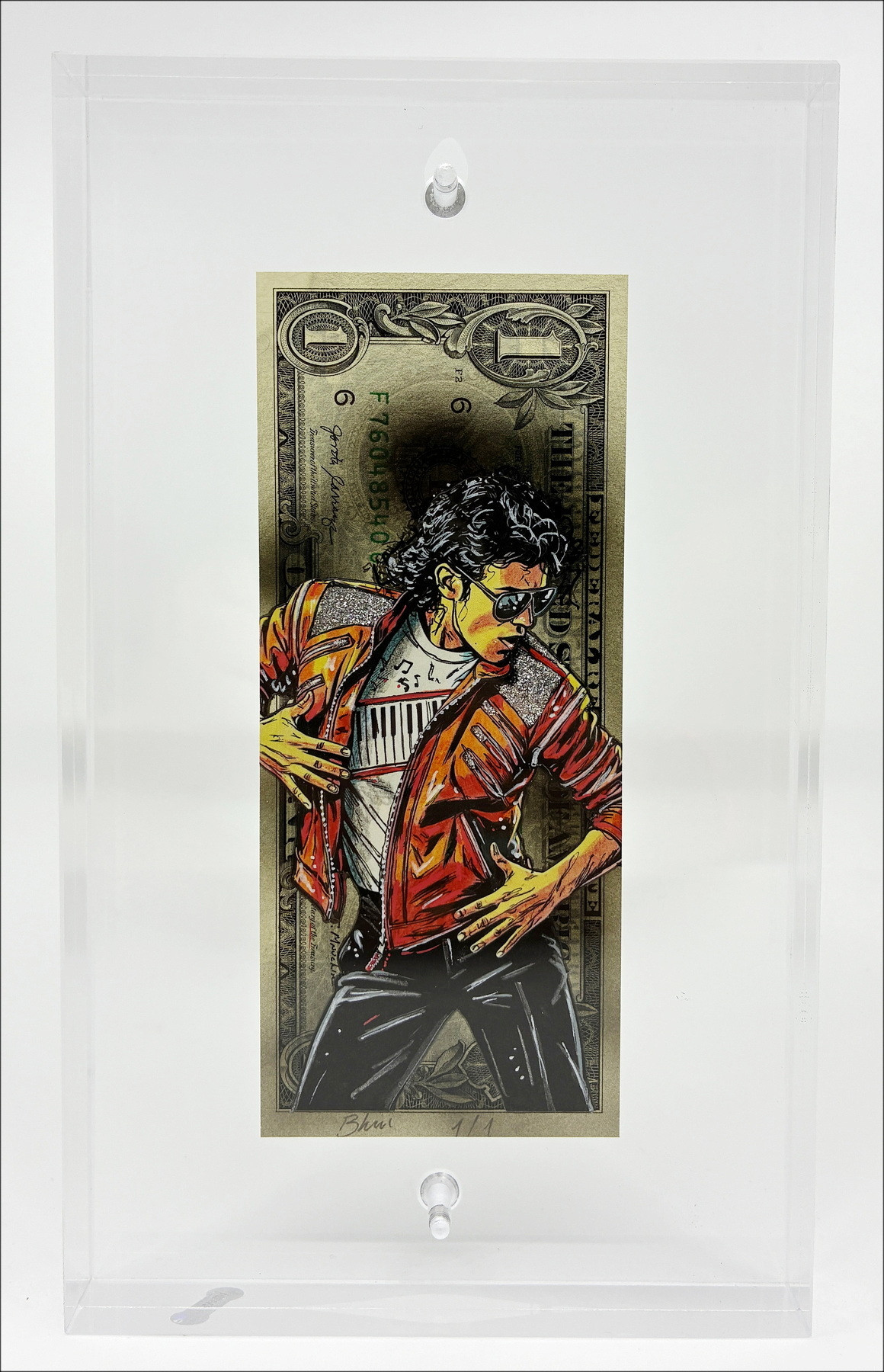 Pazblandina - Michael Jackson, œuvre originale sur dollar