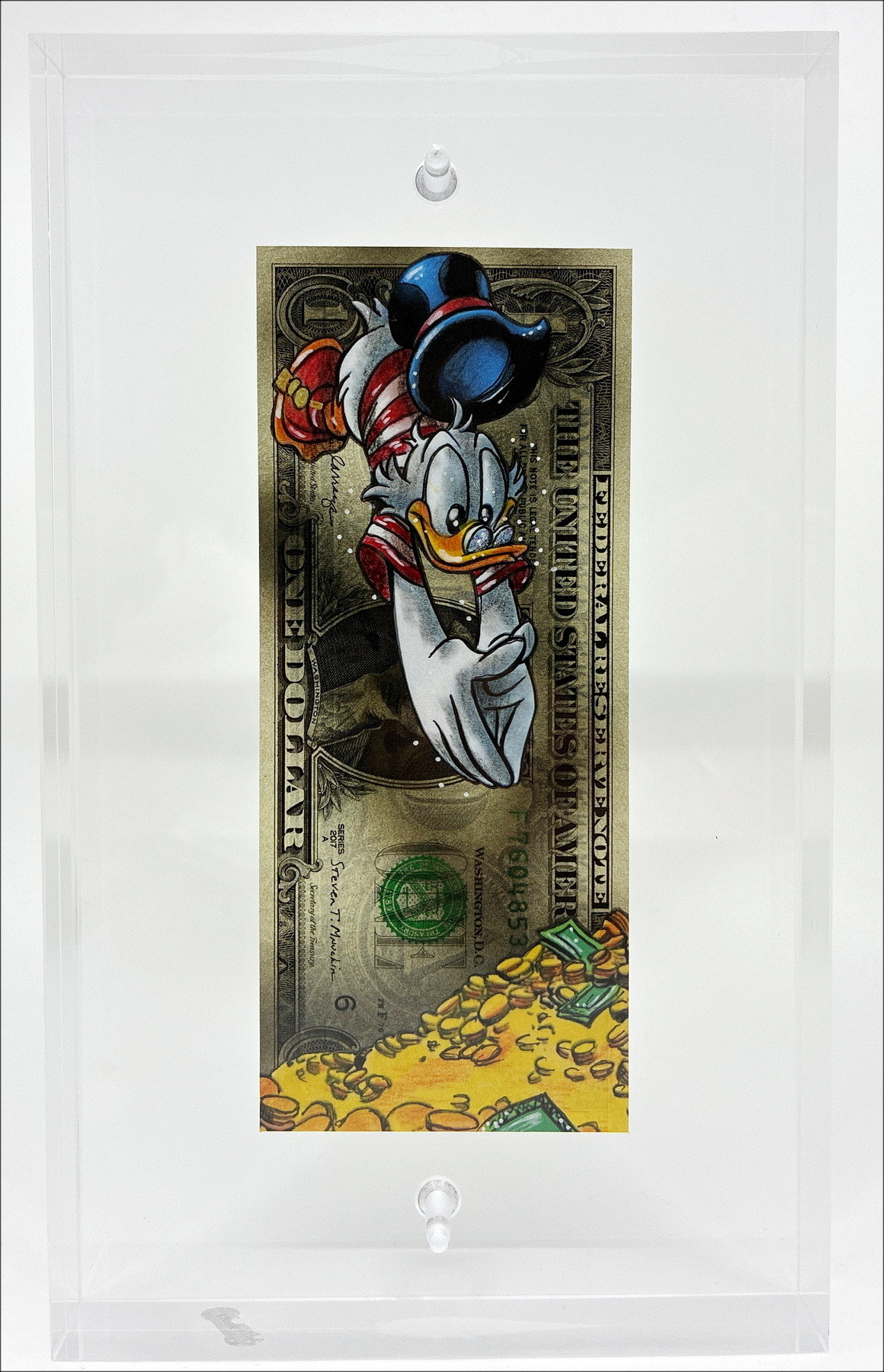 Pazblandina - Dagobert Duck 2, Originalwerk auf US-Dollar