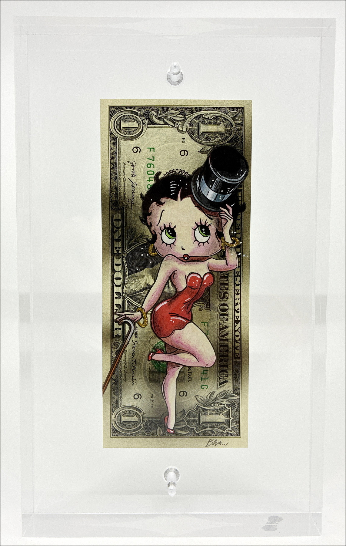 Pazblandina - Betty Boop Glamour, Originalwerk auf Dollar
