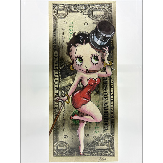 Pazblandina - Betty Boop Glamour, œuvre originale sur dollar