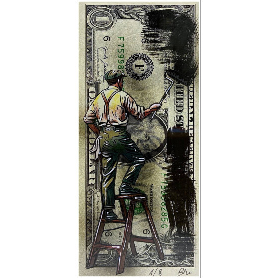 Pazblandina Peintre ouvrier III, œuvre originale signée