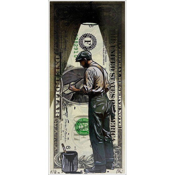 Pazblandina - Pintor obrero - I, obra original firmada
