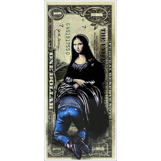 PAZBLANDINA: Banksy Mona Lisa, Original drawing, 2025