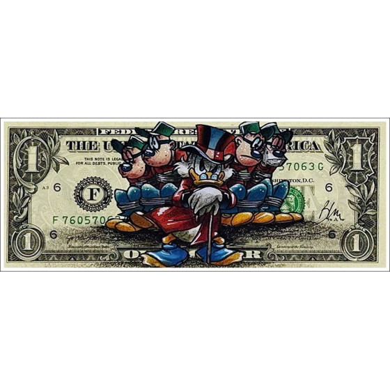 PAZBLANDINA - Picsou und die welkige auf dem amerikanischen Dollar