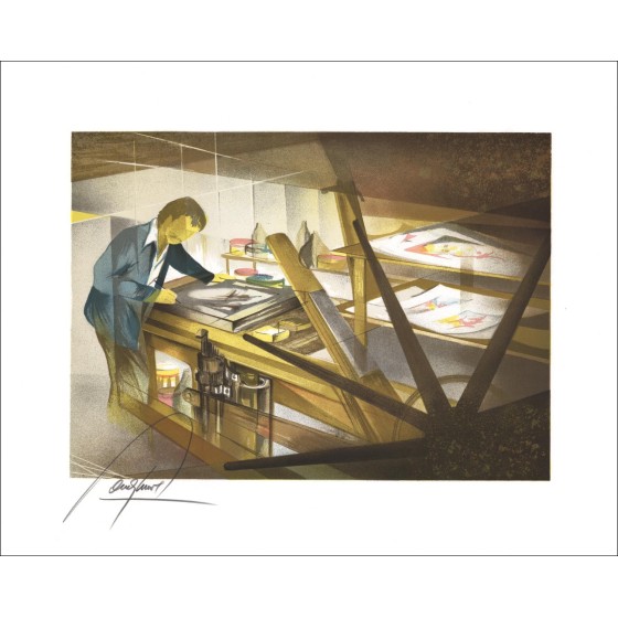 Koop De Lithograaf in het atelier Raymond Lith