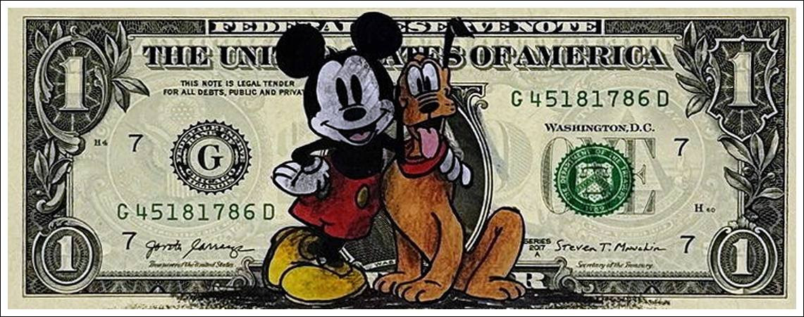 PAZBLANDINA Acquista Disegno originale su Dollaro $ - Mickey e Pluto