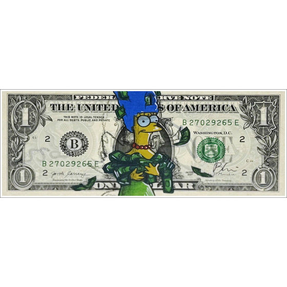 Koop originele tekening op dollar $ PAZBLANDINA - Simpson-marge