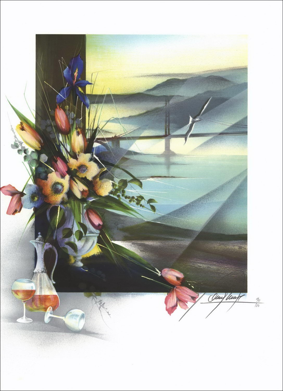 Buy Raymond POULET Original Lithograph Bouquet at Golden Gate