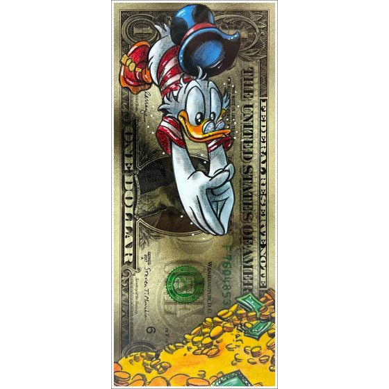 Pazblandina - Dagobert Duck 2, Originalwerk auf US-Dollar