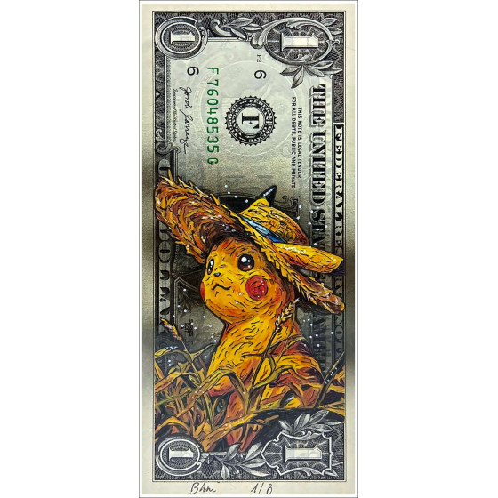Pazblandina - Pikachu Van Gogh, opera originale su dollaro