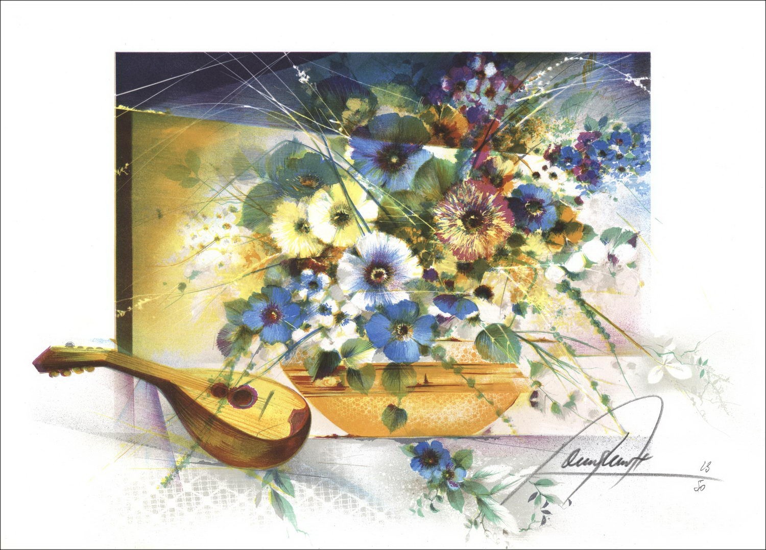 Kaufe Original Lithographic Raymond Chicken Bouquet mit Mandoline
