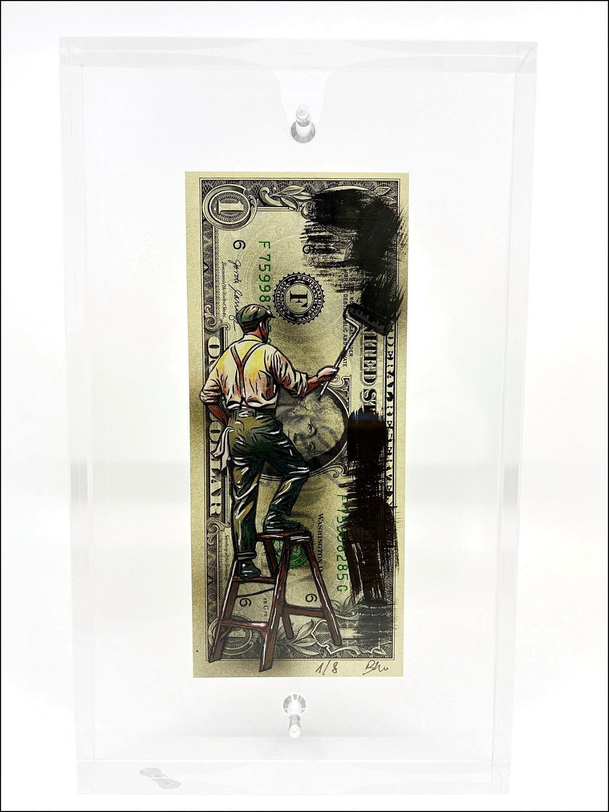 Pazblandina Peintre ouvrier III, œuvre originale signée