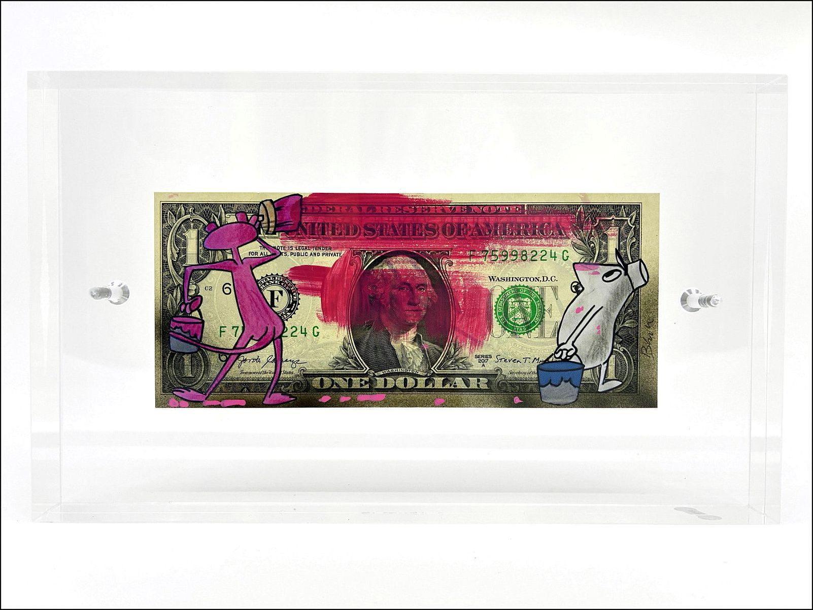 Pacifica, Rocky, disegno originale su dollaro americano