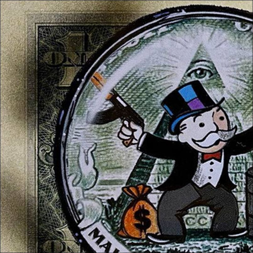 Pazblandina, Rocky, Originalzeichnung auf dem US-Dollar.