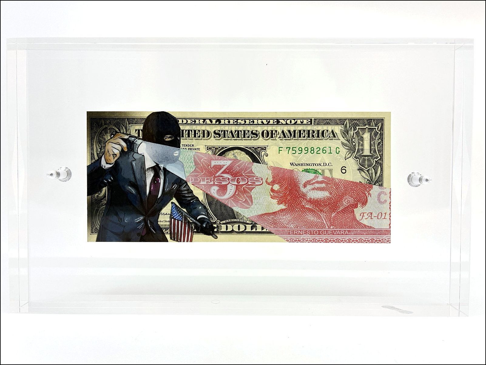 Pazblandina, Thief, original drawing on US dollar