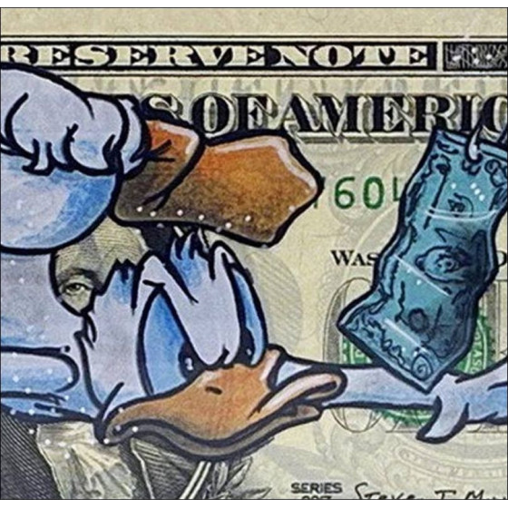 Pazblandina - Zeichnung von Donald Nirvana auf Dollar