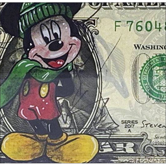 Pazblandina - Mickey Dibujando en invierno por dólar